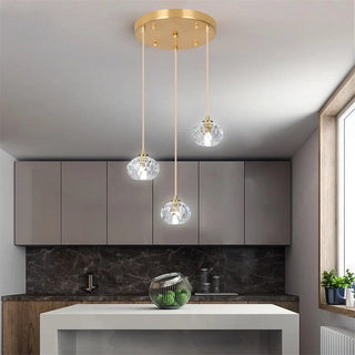 Elvi Crystal Pendants Modern  Ultra Slim LED Panel Lighting