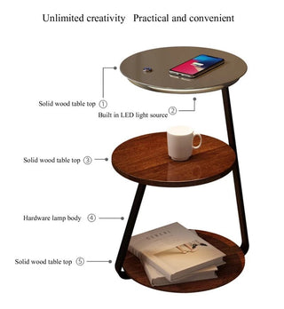 Sven Chestnut Table Lamp Modern  Minimalist Round Flush Mount