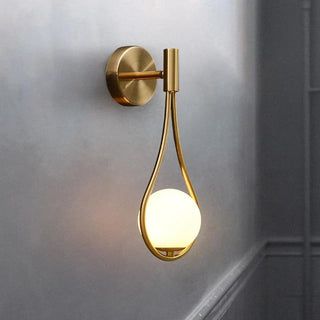 Golden Droplet Lamp Modern  Sculptural Spiral LED Fixture