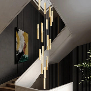 Angelica Chandelier Modern  Sculptural Spiral LED Fixture