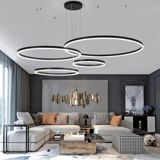 Circular Luna Lamp Modern  Handcrafted Artisan Ceiling Light