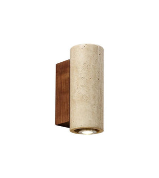 Ebony Travertine Wall Light Modern  Art Deco Inspired Illumination