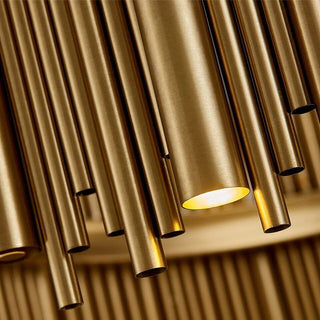 The Gold Nest Chic Modern  Sculptural Spiral LED Fixture