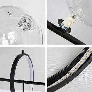 Lucian Bubble Chandelier Modern  Sculptural Spiral LED Fixture