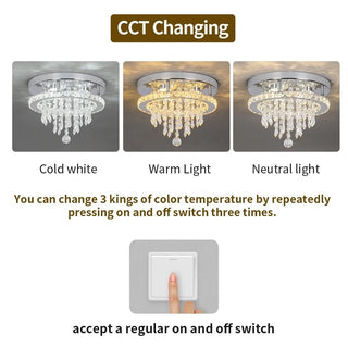 Emily Crystal Lamp Modern  Chic Glass Globe Pendant