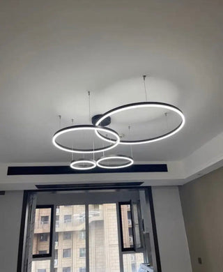 Circular Luna Lamp Modern  Handcrafted Artisan Ceiling Light
