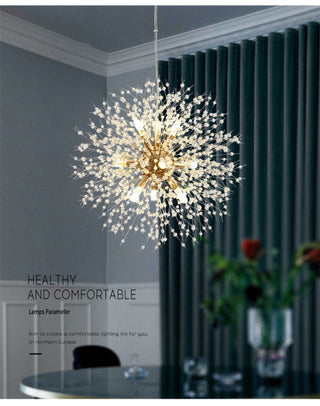 Modern Dandelion Pendant Light Modern  Opulent Multi-Tier Crystal Chandelier