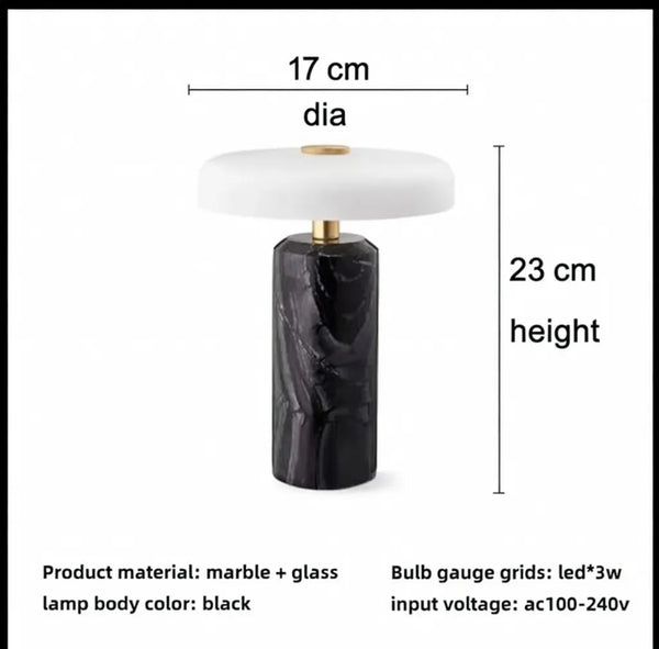 Aurora Elegant Marble Accent Lamp