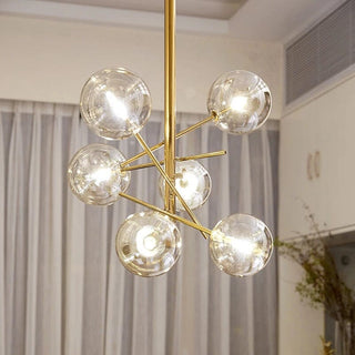 Lara Bubble Chandelier Modern  Sleek Linear Suspension Light