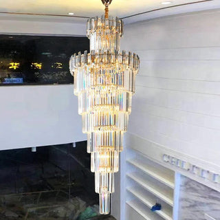 French Empire Chandelier Modern  Sculptural Spiral LED Fixture