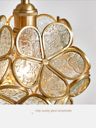Zynella Flower Glass Pendant Modern  Minimalist Round Flush Mount