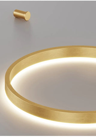 Circular Luna Lamp Modern  Handcrafted Artisan Ceiling Light