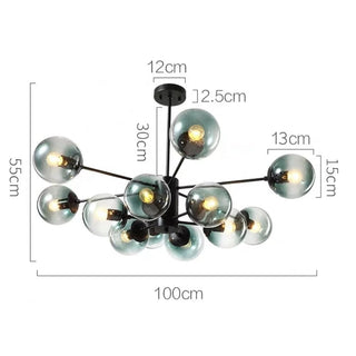 Xavier Bubble Chandelier Refined Modern  Handcrafted Artisan Ceiling Light