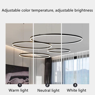 Circular Luna Lamp Modern  Handcrafted Artisan Ceiling Light