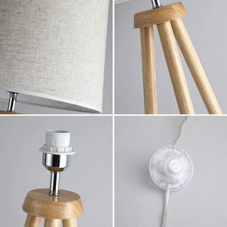 Lillian Wooden Shade Floor Lamp Modern  Sleek Linear Suspension Light