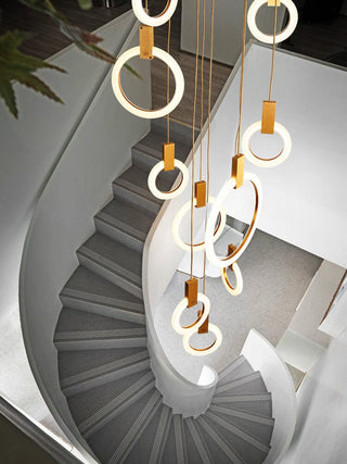 Halo Ring Chandelier Modern  Chic Glass Globe Pendant