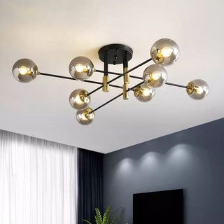 Elias Chandelier Modern  Chic Glass Globe Pendant