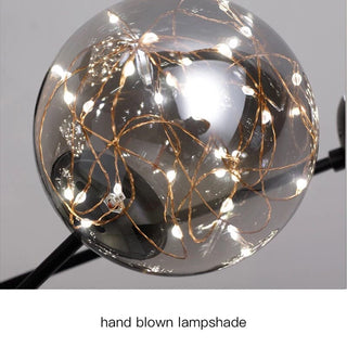 Magic Bean Glass Chandelier Modern  Vintage Brass Accent Lighting