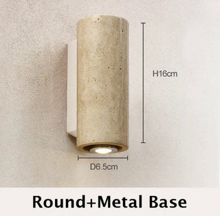 Ebony Travertine Wall Light Modern  Art Deco Inspired Illumination