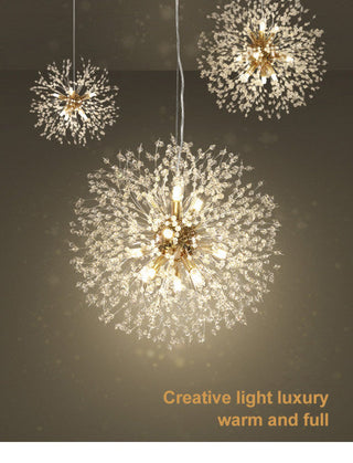 Modern Dandelion Pendant Light Modern  Opulent Multi-Tier Crystal Chandelier