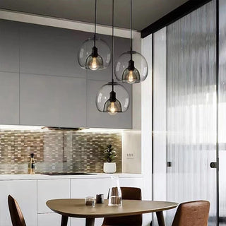 Antonio Glass Pendants Modern  Sleek Linear Suspension Light