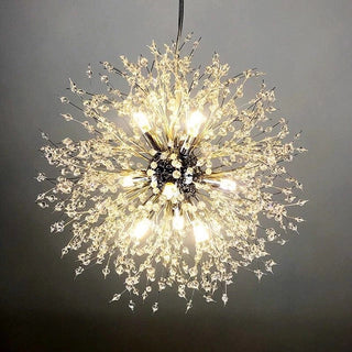 Modern Dandelion Pendant Light Modern  Opulent Multi-Tier Crystal Chandelier