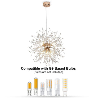 Modern Dandelion Pendant Light Modern  Opulent Multi-Tier Crystal Chandelier