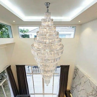 Zynella Chrome Foyer Staircase Modern  Ornate Antique Finish Fixture