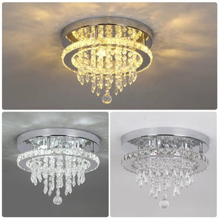 Emily Crystal Lamp Modern  Chic Glass Globe Pendant