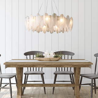 Feather Chandelier Modern  Opulent Multi-Tier Crystal Chandelier