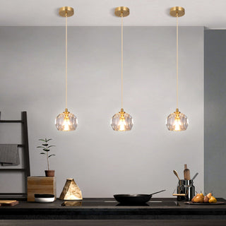 Elvi Crystal Pendants Modern  Ultra Slim LED Panel Lighting