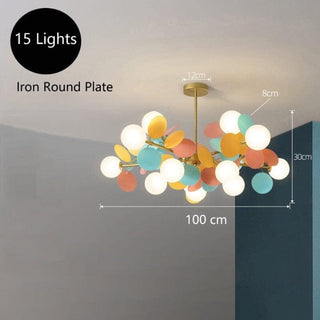 Rainbow Chandelier Luxurious Modern  Art Deco Inspired Illumination