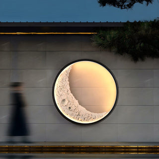 Half Moon Wall Lamp Modern  Sculptural Spiral LED Fixture