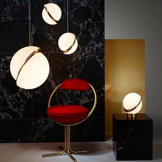 Planet Pendants Opulent Modern  Ornate Antique Finish Fixture