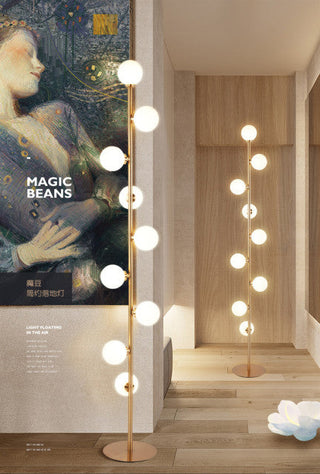Luna Floor Lamp Modern  Scandinavian Wooden Accent Light