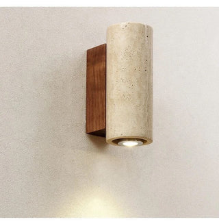 Ebony Travertine Wall Light Modern  Art Deco Inspired Illumination