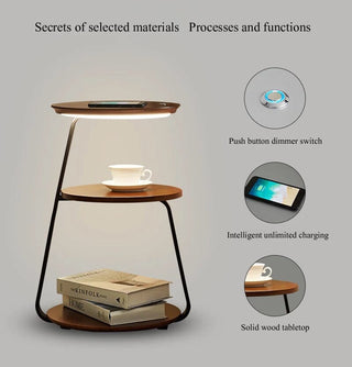 Sven Chestnut Table Lamp Modern  Minimalist Round Flush Mount