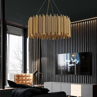 The Gold Nest Chic Modern  Sculptural Spiral LED Fixture