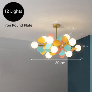 Rainbow Chandelier Luxurious Modern  Art Deco Inspired Illumination