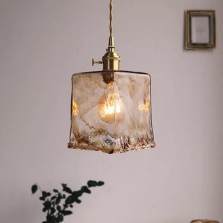 Amirino Glass Lights Modern  Classic Drum Shade Ceiling Light