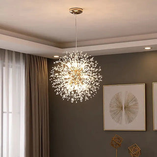 Modern Dandelion Pendant Light Modern  Opulent Multi-Tier Crystal Chandelier
