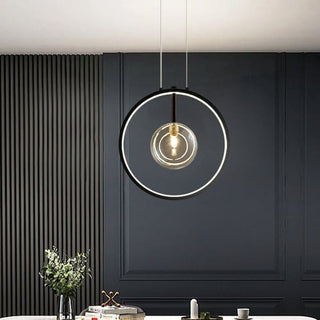 Glass Globe Pendants Modern  Sleek Linear Suspension Light