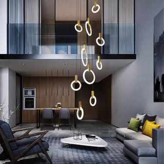 Pendulum Halo Lights Stylish Modern  Ornate Antique Finish Fixture
