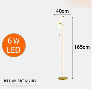 Nordic Acrylic Bird Floor Lamp Modern  Bohemian Rattan Woven Pendant