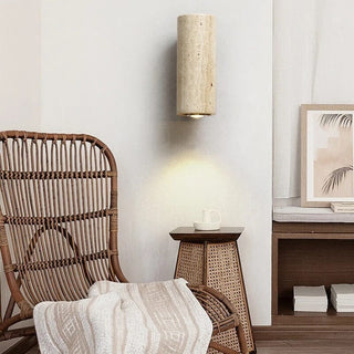 Ebony Travertine Wall Light Modern  Art Deco Inspired Illumination