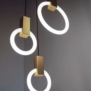 Pendulum Halo Lights Stylish Modern  Ornate Antique Finish Fixture