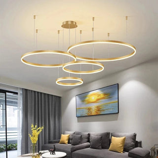 Circular Luna Lamp Modern  Handcrafted Artisan Ceiling Light