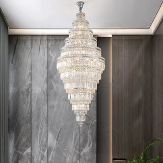 Zynella Chrome Foyer Staircase Modern  Ornate Antique Finish Fixture