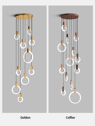 Halo Ring Chandelier Modern  Chic Glass Globe Pendant