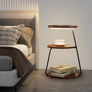 Sven Chestnut Table Lamp Modern  Minimalist Round Flush Mount